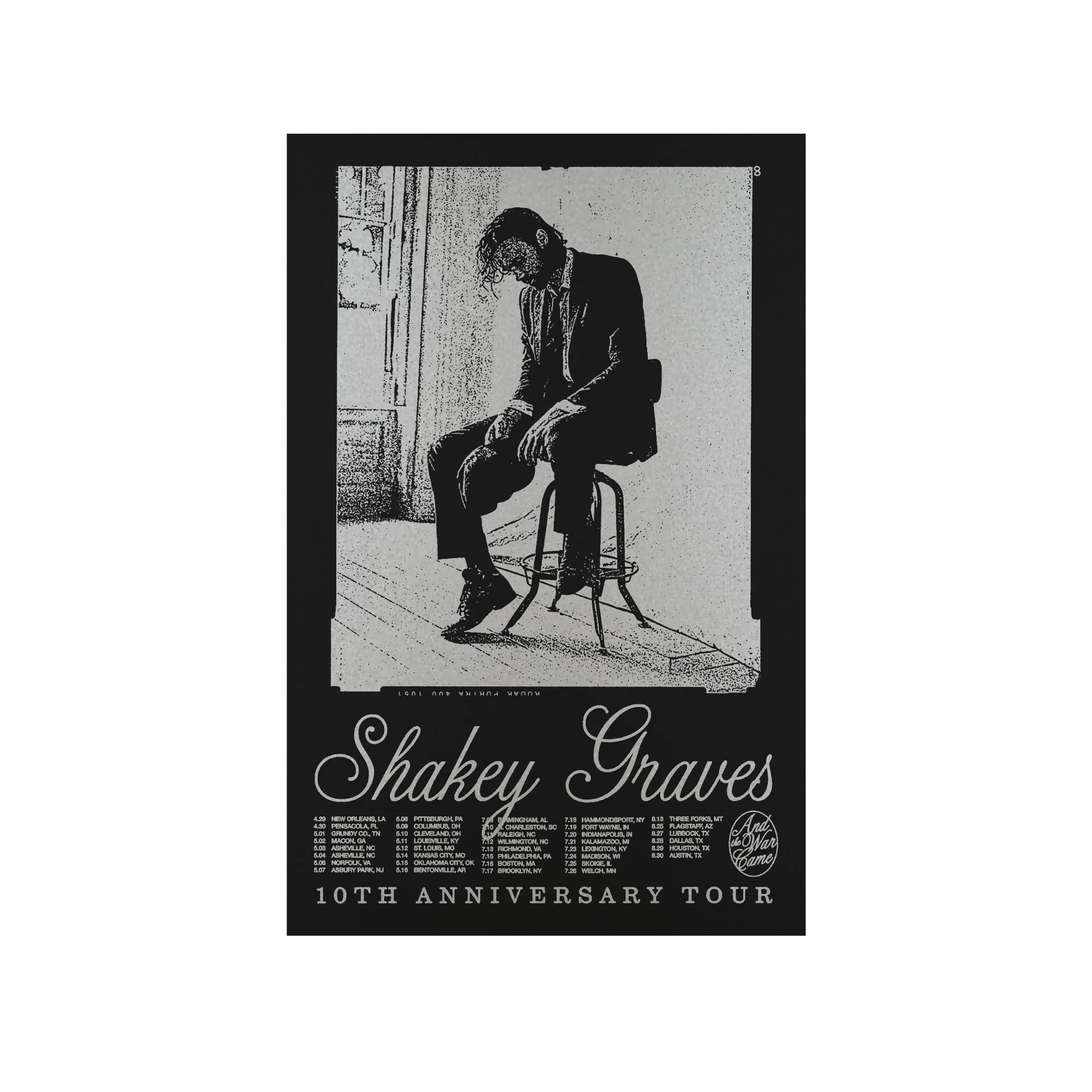 Shakey Graves concert tour poster 2026